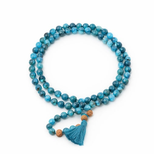 Blue Apatite Mala