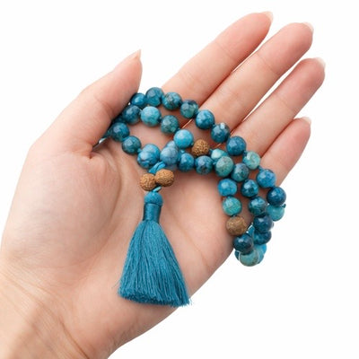 Blue Apatite Mala