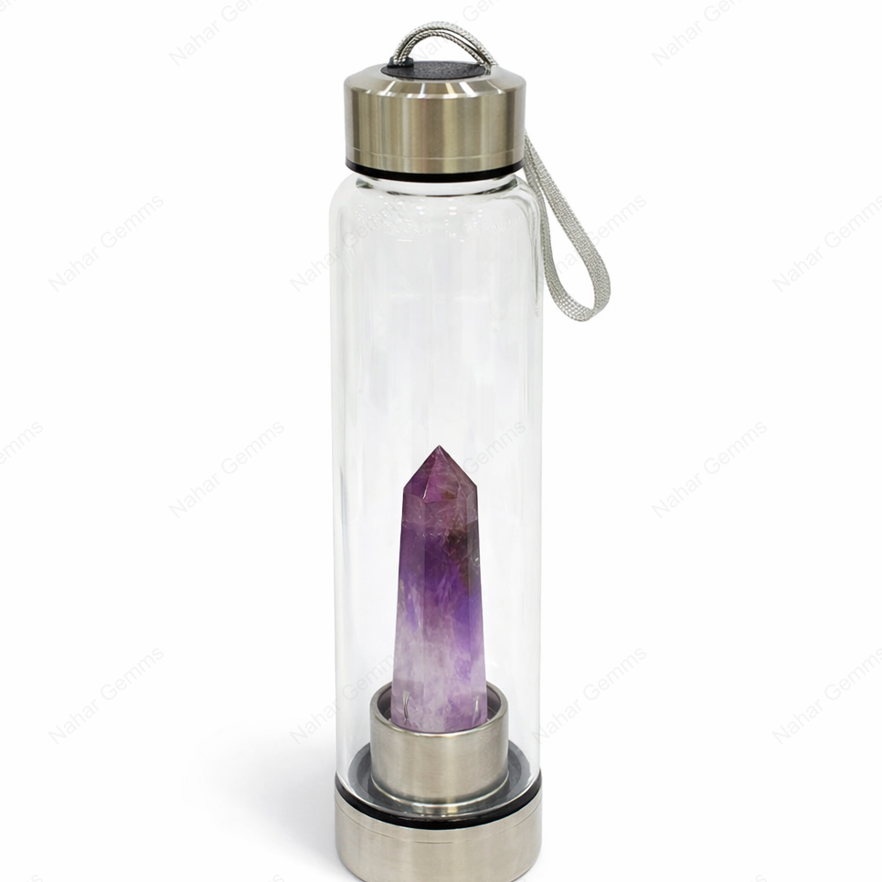 Amethyst crystal bottle