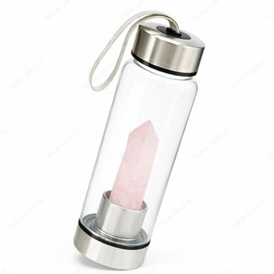Rose Quartz Crystal Bottle