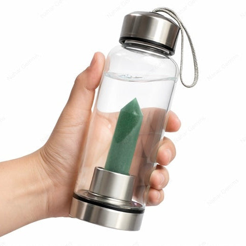 Aventurine Crystal Bottle