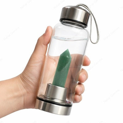 Aventurine Crystal Bottle