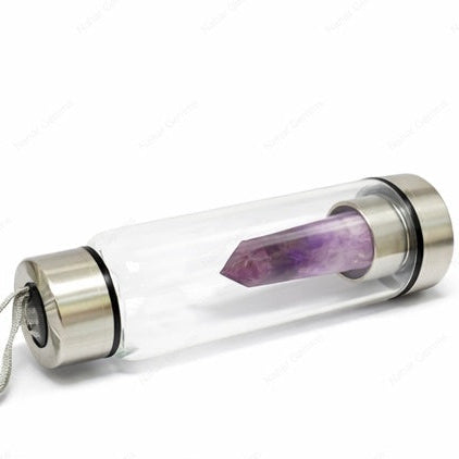 Amethyst crystal bottle