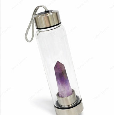 Amethyst crystal bottle