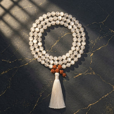 White Moonstone Mala