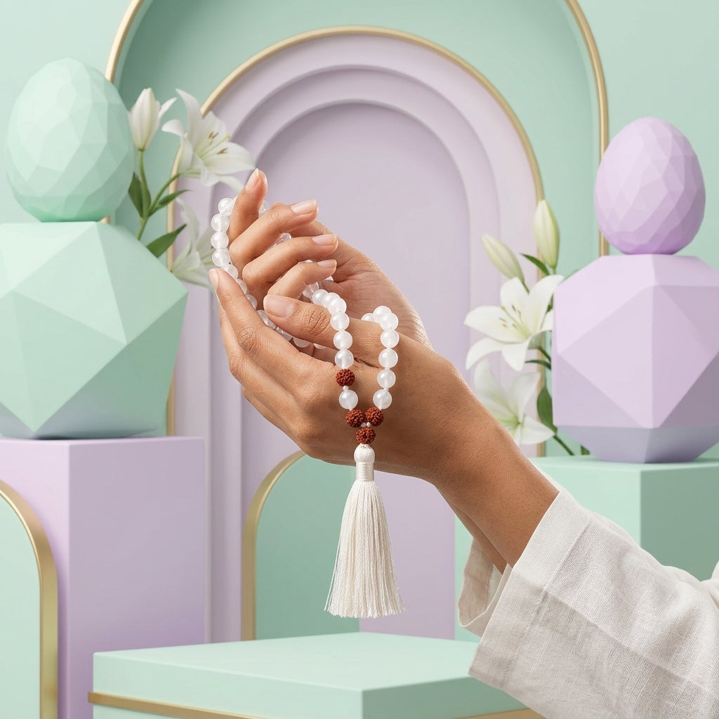 White Moonstone Mala