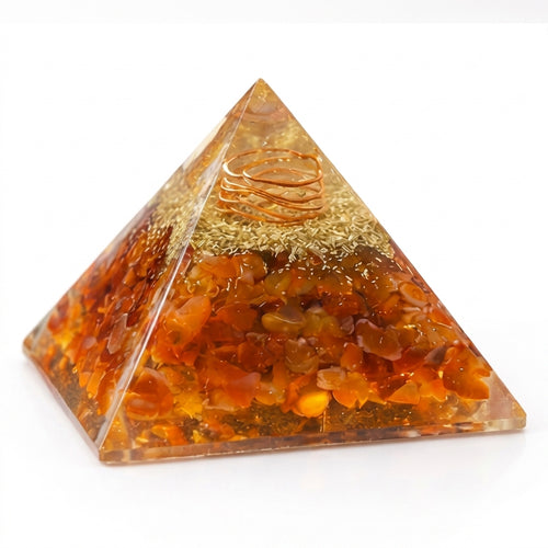 Carnelian Orgonite Pyramid