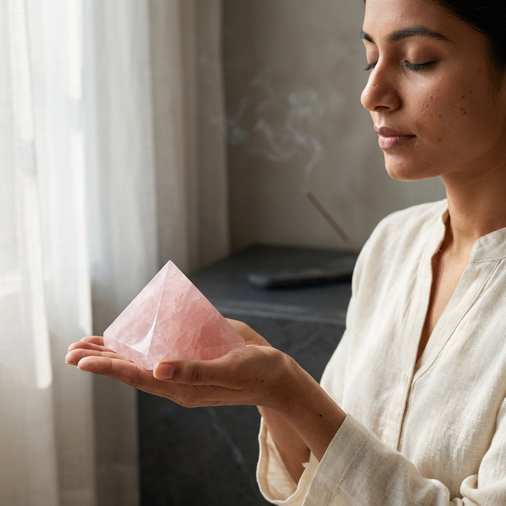 Rose Quartz Pyramid