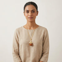 Luxury Rudraksha Gold Finish Pendant (PanchaDhatu)