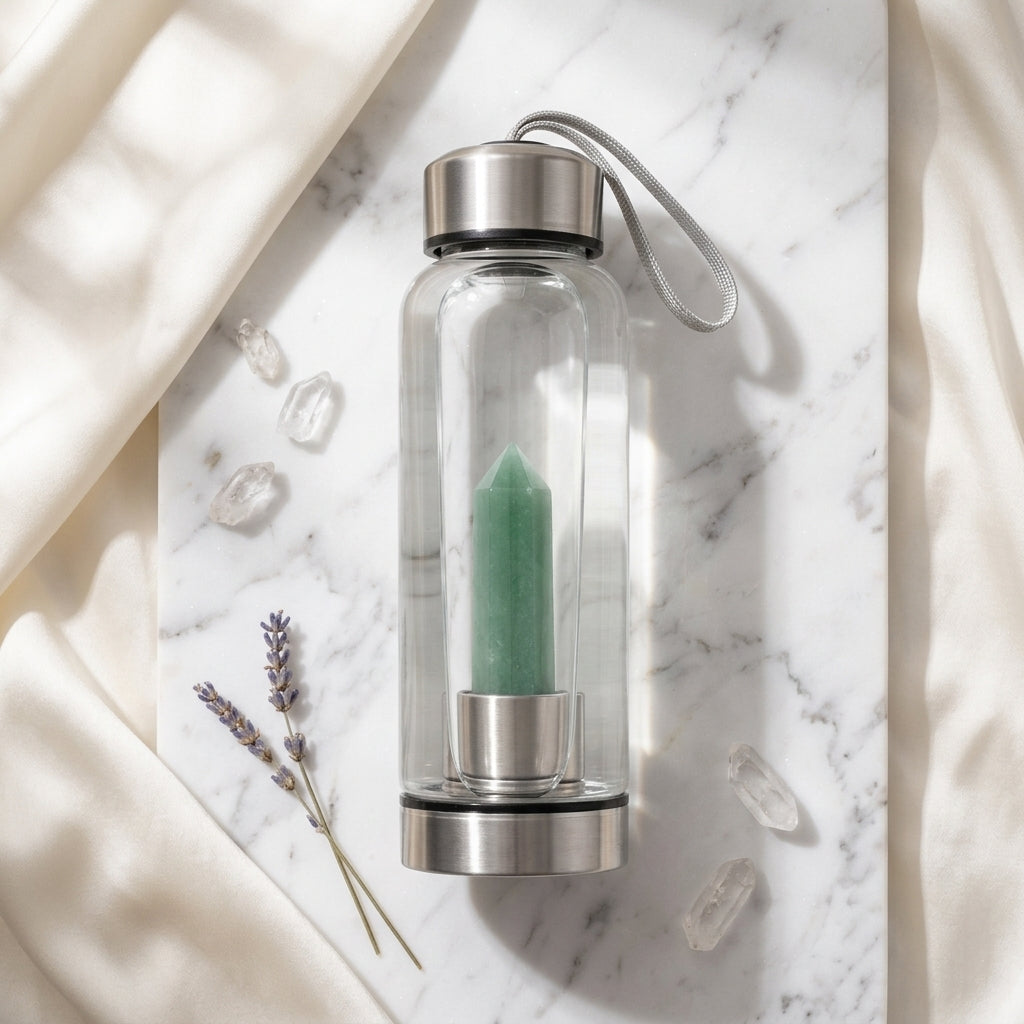 Aventurine Crystal Bottle