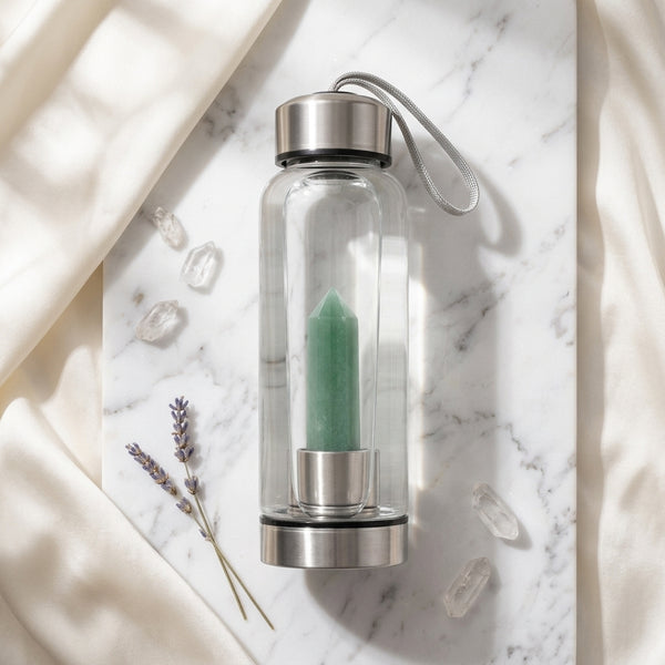Aventurine Crystal Bottle