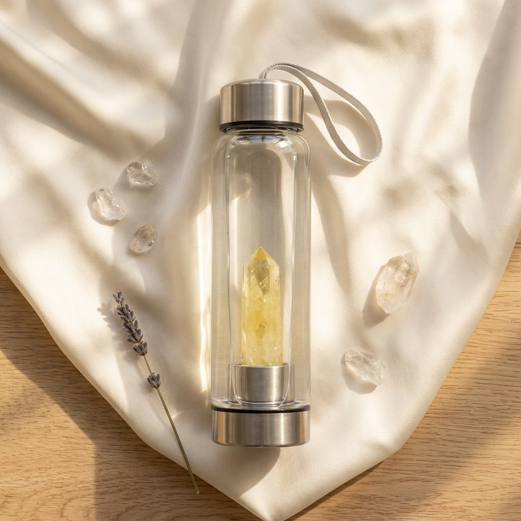 Citrine Crystal Bottle