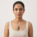 Luxury Rudraksha Nandi Pendant (Silver)