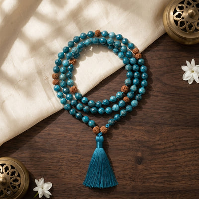 Blue Apatite Mala