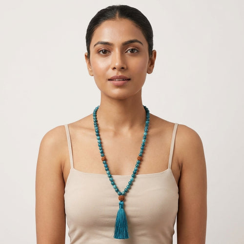 Blue Apatite Mala