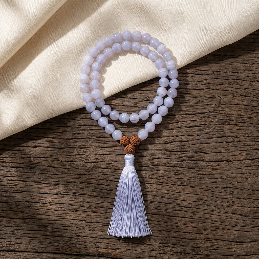 Blue Lace Agate Mala