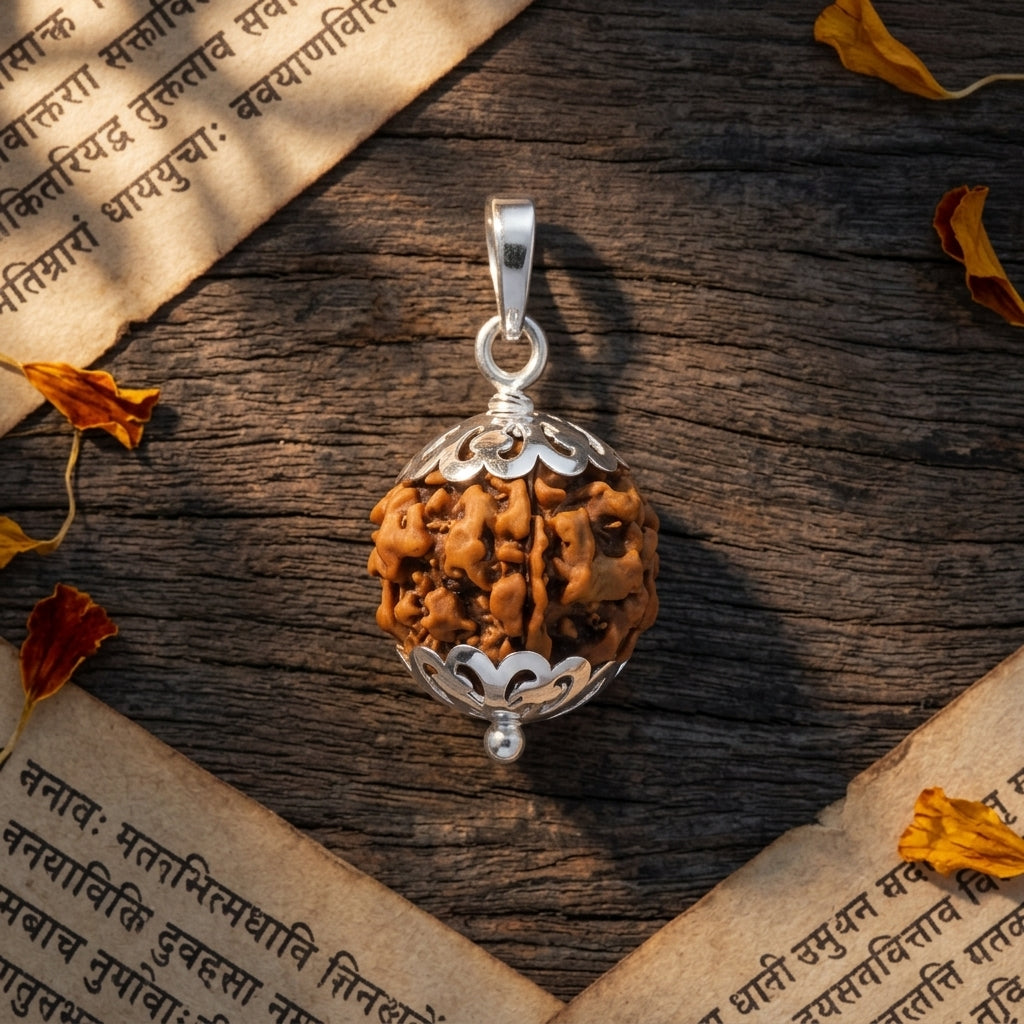 Rudraksha with capping (Silver)