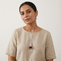 Rudraksha Pendant Inspired By Lord Shiva's Third Eye (Silver)
