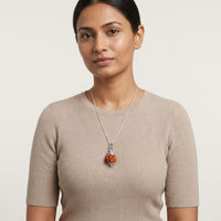 Rudraksha Pendant With Silver Capping