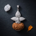 Luxury Rudraksha Pendant Inspired By Shivling (Silver)