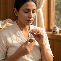 Luxury Rudraksha Pendant Inspired By Shivling (Silver)