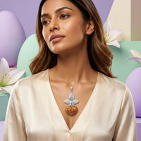 Luxury Rudraksha Pendant Inspired By Shivling (Silver)