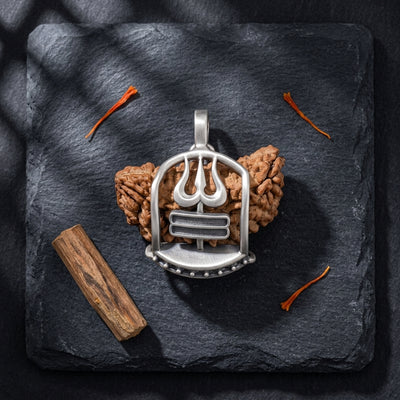 One Mukhi Rudraksha Pendant Inspired By Lord Shiva (Silver)
