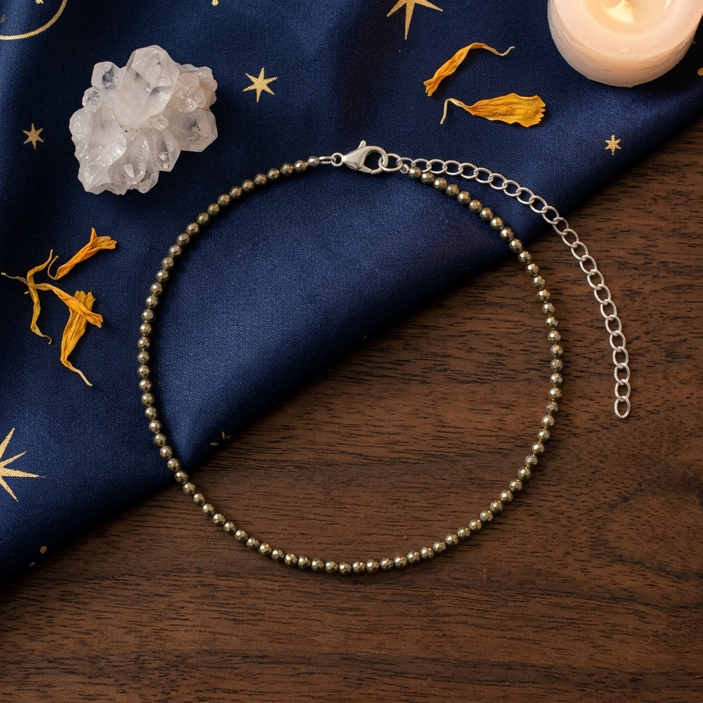 Pyrite anklet