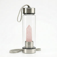 Rose Quartz Crystal Bottle