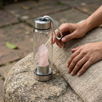 Rose Quartz Crystal Bottle