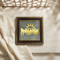 7 Horses on Raw Pyrite Frame