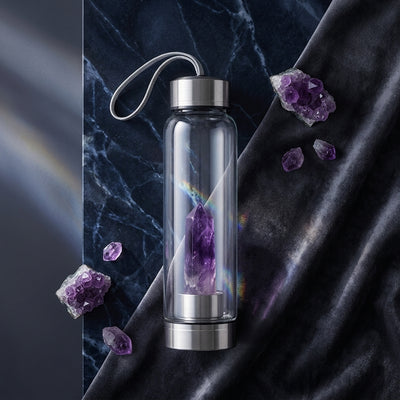 Amethyst crystal bottle